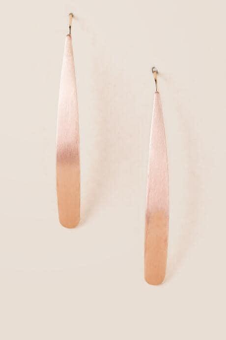 Francesca's Cairo Paddle Drop Earring In Rose Gold - Rose/gold