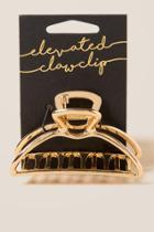 Francesca's Kasih Elevated Metallic Claw Clip - Gold
