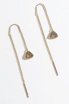 Francesca's Adriana Triangle Pull Through Earrings - Gray