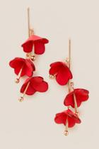 Francesca's Red Tulip Drop Earrings - Red