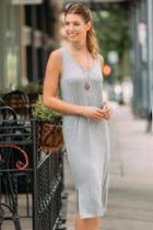 Alya Marianna Rib Knit Midi Dress - Gray