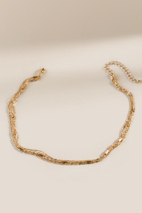 Francesca's Laila Delicate Chain Choker - Gold