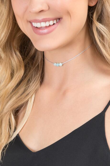 Francesca Inchess Beaded Amazonite Choker - Mint