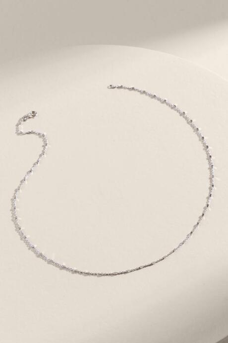 Francesca's Raighley Sterling Silver 16 Chain Necklace - Silver