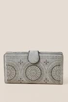 Francesca's Giannina Perforated Wallet - Gray