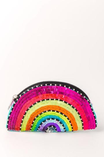 Shirdee Imports Llc Shirdee Rainbow Sequenced Coin Purse - Multi