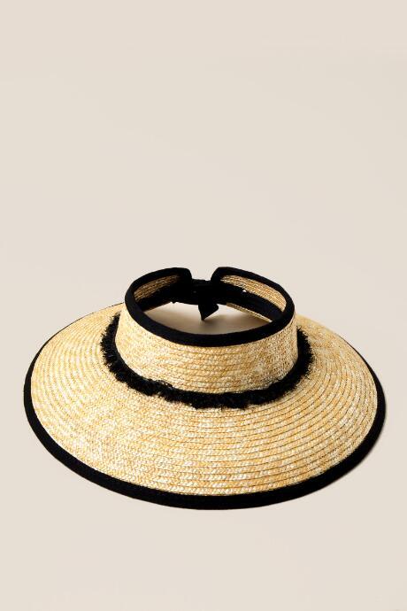 Francescas Amalia Straw Visor - Natural