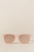 Francesca's Raya Blush Wayfarer Sunglasses - Blush