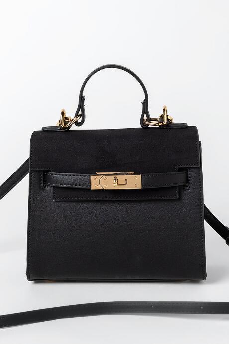 Francesca's Lani Mini Structured Satchel - Black