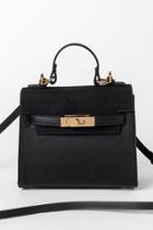 Francesca's Lani Mini Structured Satchel - Black