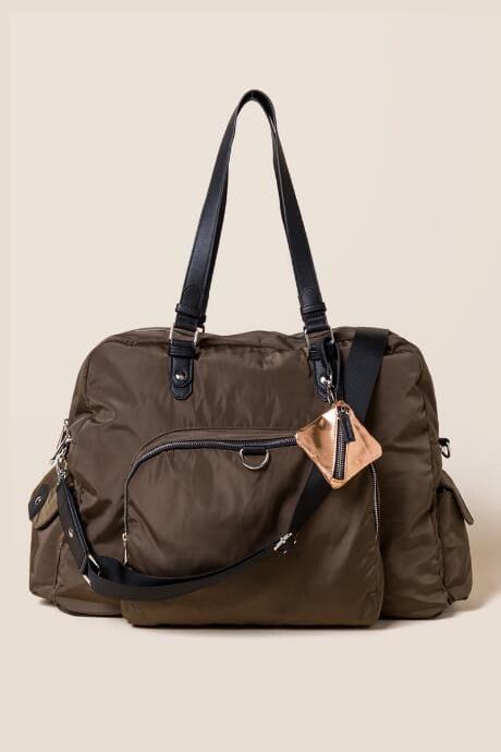 Francesca's Lindzy Nylon Weekender Bag - Olive