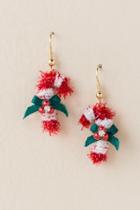 Francesca Inchess Candy Cane Drop Earrings - Red