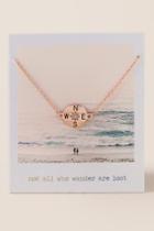 Francesca's Compass Pendant Necklace In Rose Gold - Rose/gold