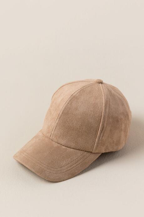 Francesca's Nikki Vegan Suede Baseball Cap - Tan