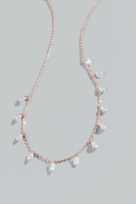 Francesca's Scarlet Delicate Necklace In Rose Gold - Rose/gold