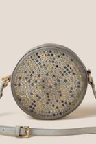 Francesca's Violetta Studded Canteen Crossbody - Gray