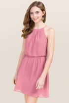 Francesca's Lush Flawless Solid Dress - Dark Mauve