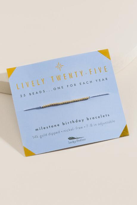 Francesca's Lively Twenty-five Birthday Bracelet - Purple