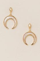 Francesca's Sofie Bull Horn Drop Earring - White