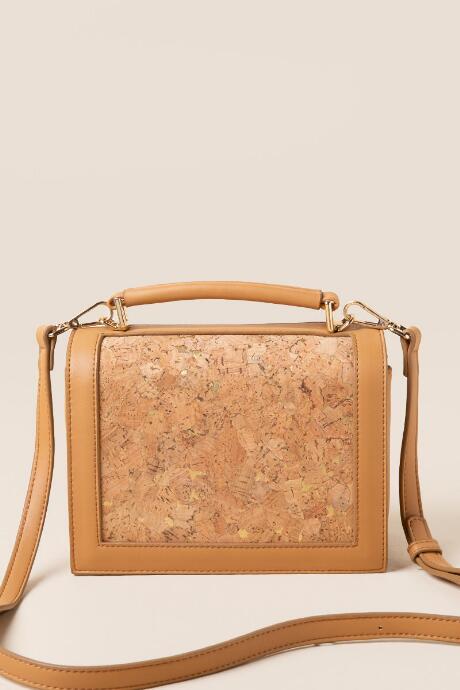 Francescas Saige Cork Clutch Crossbody - Tan