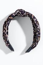 Francesca's Velvet Leopard Knot Headband - Leopard