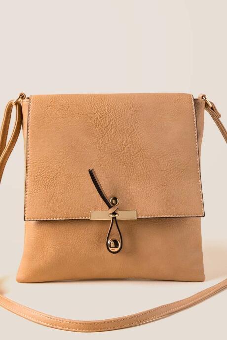 Francescas Dulcie Large Hook Crossbody - Tan
