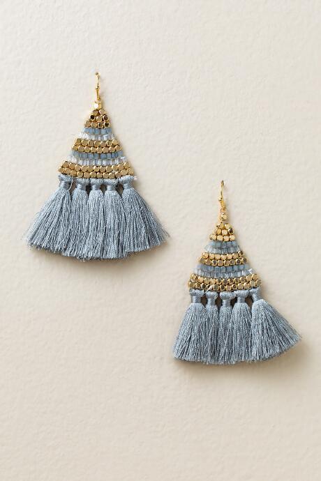 Francesca's Bristol Tassel Earrings In Gray - Gray