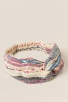 Francesca's Sanja Striped Turban Headwrap - Ivory