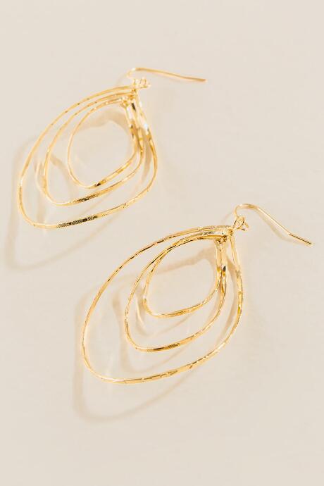 Francesca's Rhett Metal Earrings - Gold