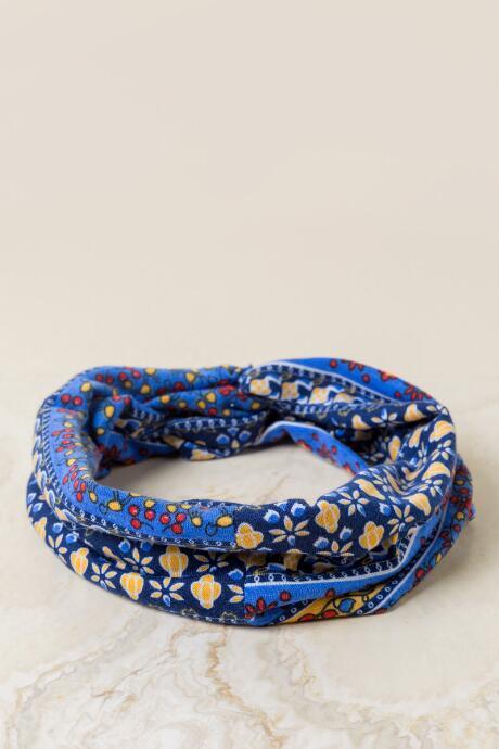Francesca's Corbin Turban Headwrap - Blue