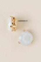 Francesca's Toni Circle Stone Stud In Ivory - Ivory