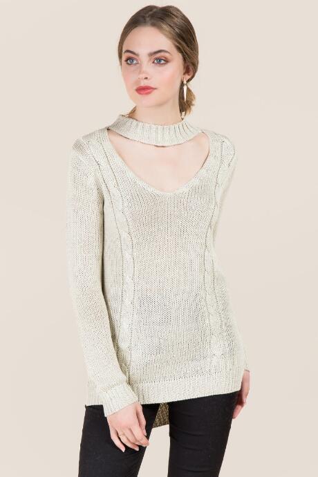 Blue Rain Chiara Gigi Step Hem Pullover Sweater - Taupe