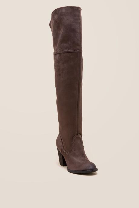 Not Rated Andra Over The Knee Boot - Charcoal