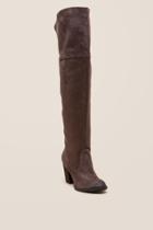 Not Rated Andra Over The Knee Boot - Charcoal