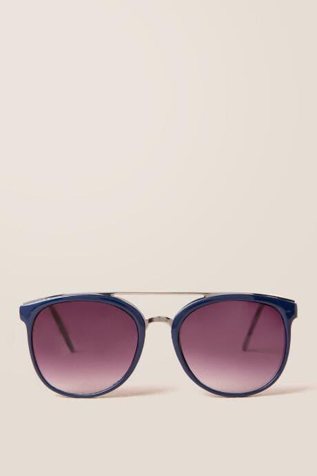 Francesca's Avery Brow Bar Indigo Sunglasses - Navy