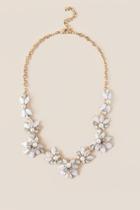 Francescas Isa Shimmer Statement Necklace - White