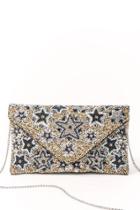 Francesca's Mona Star Beaded Clutch - Black