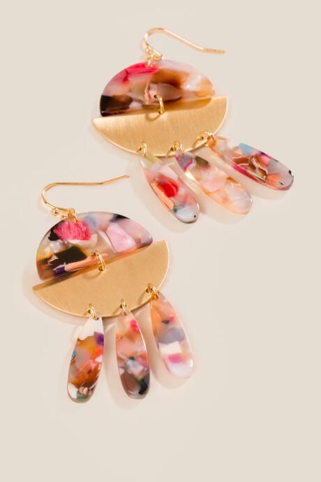 Francesca's Kacey Multi-shape Drop Earrings - Multi