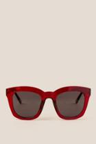 Francescas Nora Square Frame Sunglasses - Berry