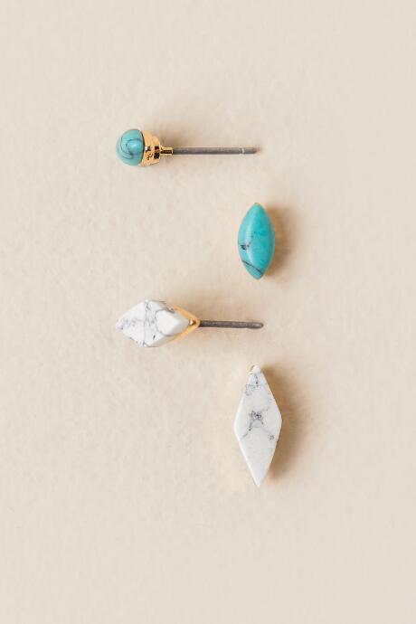 Francesca's Genoa Stud Earring Set - Multi