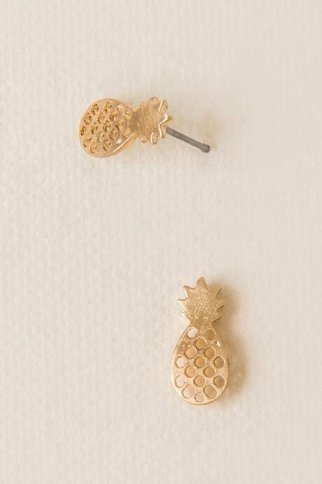 Francesca's Paloma Pineapple Stud - Gold