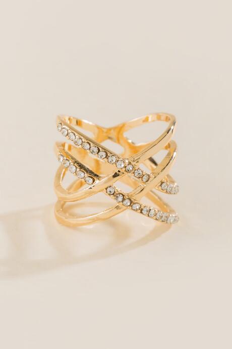 Francesca's Karissa Pav Ring - Gold