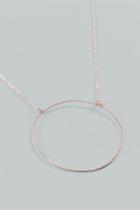 Francesca's Broxton Circle Necklace - Rose