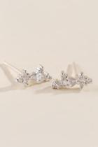 Francesca's Jan Cubic Zirconia Line Cluster Studs - Crystal