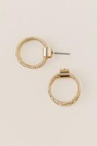 Francesca's Sidra Circle Post Earring In Gold - Gold