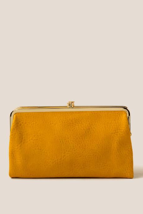Francesca's Glenda Pebbled Clutch - Mustard