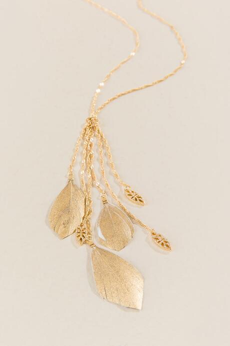 Francesca's Christen Feather Charm Pendant - Gold