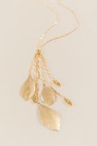 Francesca's Christen Feather Charm Pendant - Gold