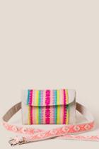 Francesca's Lotus Neon Embroidered Belt Bag - Multi