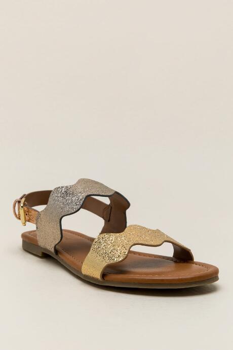Francesca Inchess Indigo Rd Lee Scallop City Sandal - Rose/gold